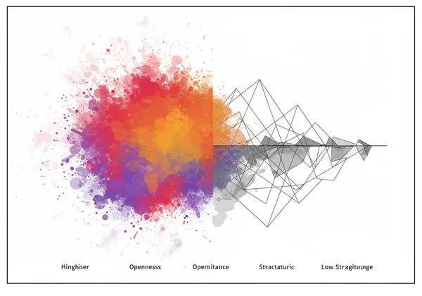 Abstract art showing the spectrum of openness to experience