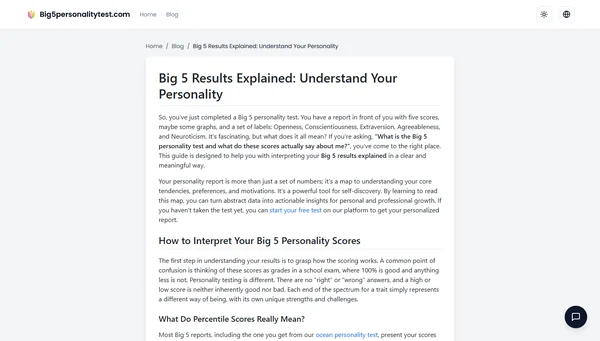 Big 5 Results Explained: Understand Your Personality