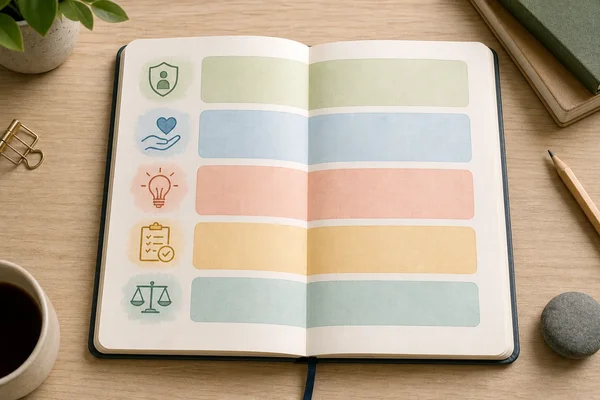 Calm personality trait map