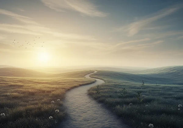 Abstract representation of emotional journey and self-discovery